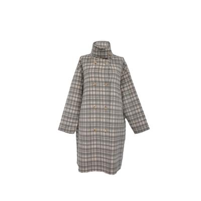 China Autumn And Winter Plaid Coat Breathable Women Coat Outerwear Clothing Fashion Warm Woolen Female Elegant Woolen Coat for sale