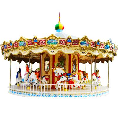 China exterior & Outdoor Amusement Equipment Indoor Amusement Park Rides Amusement Playground Theme Park Kids Joyful Equipment Vanish Round Electric Children Ride Carousel for sale