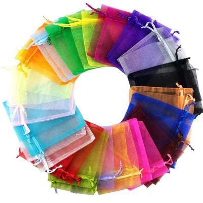 China Mixed Pure Western Wedding Gift Pocket 100PCS 8x10cm Organza Drawstring Pockets Small Color Pcs Material CWP for sale