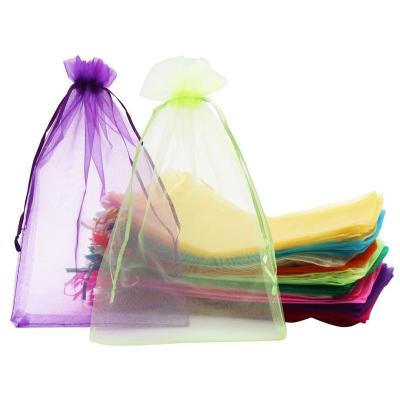 China Drawstring Pockets Mixed Color Organza Pockets With Drawstrings for sale