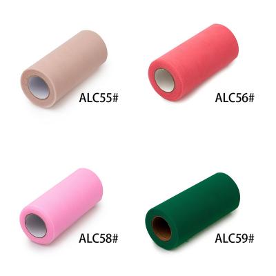 China Sheer Customizable 6 inch Polyester 78 Colors TUTU Tulle Fabric Tulle Rolls For Wedding Supplies Baby Skirts Dresses for sale