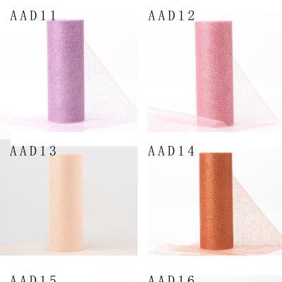 China 6 yards inch10 sheer glitter sequin tulle roll wedding decoration tulle fabric tutu dress tulle neonata for sale