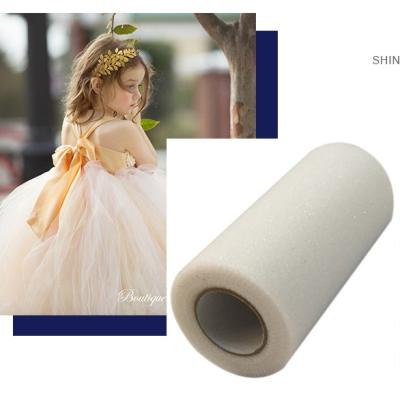 China Sheer 6 inch10 Yards Print Glitter Tulle Gradient Color Tulle Roll Wedding Dresses for sale