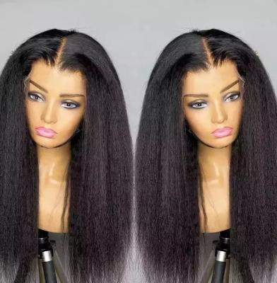 China Raw Brazilian Lace Front Wig For Black Women Yaki Virgin Hair Wig Body Wave Cheap Curly Straight Full Lace Frontal Wigs for sale