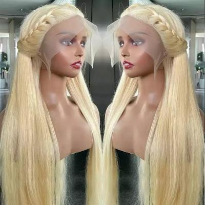 China Cheap Body Wave Honey Blonde 613 Colored Full Lace Hair Wigs For Women Peruvian Colored Virgin Hair Lace Front Wig Hd Lace Frontal Wig for sale