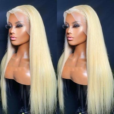 China Cheap Body Wave Cuticle Aligned Full Hd Virgin Hair 613 Lace Wigs Blonde Lace Front Wig Straight 613 Frontal Wigs For Black Women for sale