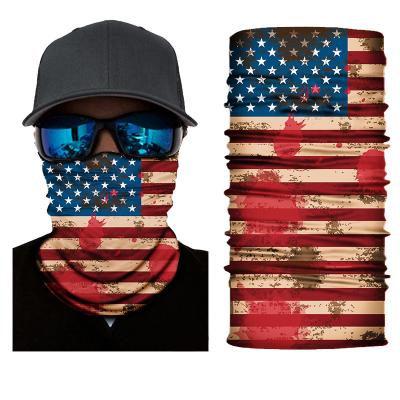 China Breathable Buffs Bandana Neck Cuff Tube Face Mask Headwear, Motorcycle FaceMask For Women Men Face Scarf USA Country Flag for sale