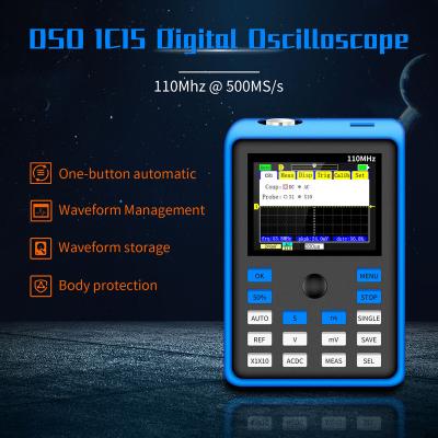 China DSO1C15 Digital 110MHz Professional Analog Oscilloscope 500MS/s Sampling Rate Bandwidth Support Waveform Storage 2.4 Inch for sale