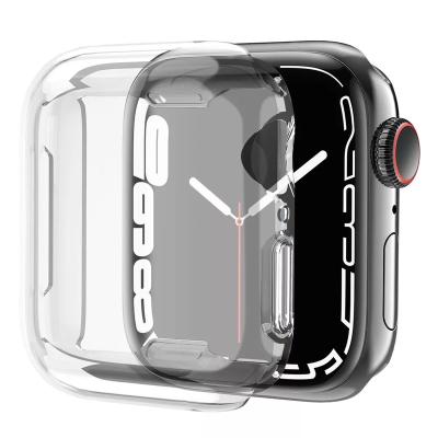 China TPU Full Cover 0.3mm Soft Plated Clear Ultrathin Protective Case For Series 1/2/3/4/5/6/7/SE, 38/42/40/44/41/45mm Watch 'Apple for sale