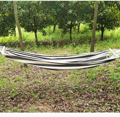 China Factory Price Modern Double Folding Hanging Hammock Outdoor Camping Bed Bend Wooden Stick Garden Chair Regular Swing For Travel for sale