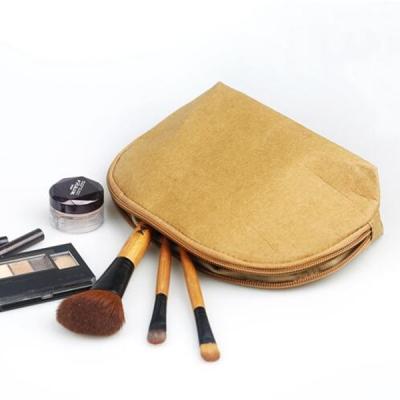 China Waterproof Food Grade Little Recycled Washable Brown Paper Storage Cosmetic Packaging Bag for sale