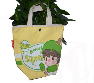 China OEM Fashion Cotton Lunch Pouch Handle Bag Eco-friendly/Reusable Canvas Women's Shopping Tote School Bag For Kids for sale