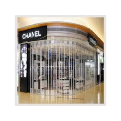 China Durable Storefront Aluminum Transparent Plastic Folding Door With Open View for sale