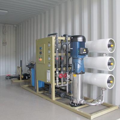 China Hotels Container Brackish Water Well Water Reverse Osmosis Brackish Desalination Machine Te koop