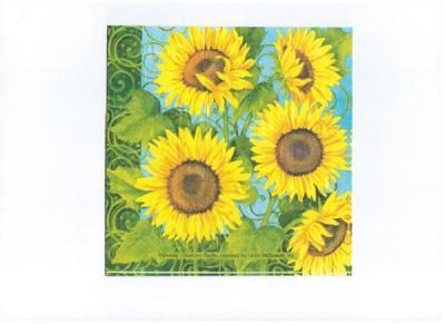 Chine serviettes de tournesol de 20-Ct 13x13, serviettes de dîner de papier du thanksgiving 17gsm à vendre