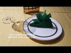 Airlaid 3Ply White Disposable Tablecloth , OEM Restaurant Paper Table Covers