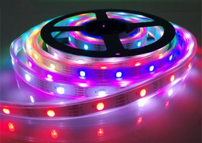 China PWB direccionable WS2813 5V DC del blanco 10m m de la tira del RGB LED de la magia de SMD 5050 en venta