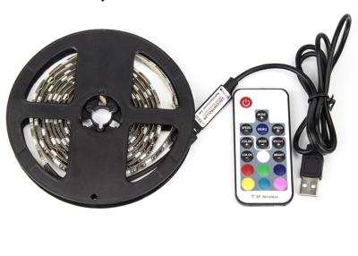 China Luminoso decorativo Cuttable da tevê de USB, jogo autoadesivo 60LEDS/M da tira do diodo emissor de luz RGB à venda