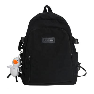 China Waterproof Back To School Backpack Fashion Student Backpack Black Unisex Schoolbag Backpack for sale