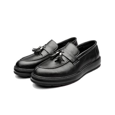 China European Deodorization Pointed Head Tassel Style Men's Loafers Without Lace for sale