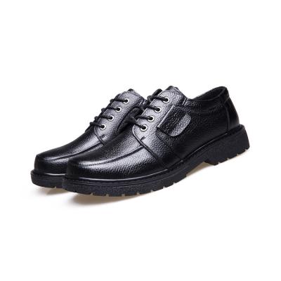 China Big Round Head Brand Name Casual Shoes Men Leather Shoes With Laces for sale