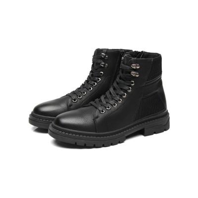 China Deodorization Men\`s Martin Boots Sport Shoes Lace Up With Side Zipper Style for sale