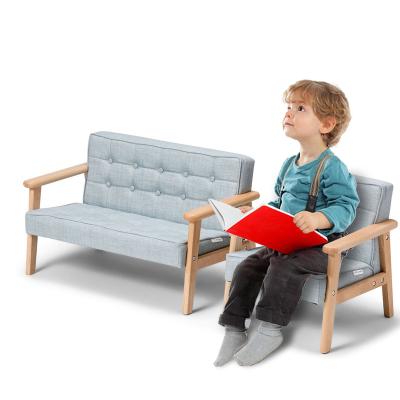 China Kids Sofa Chair Child Solid Wood Solid Wood Couch With Arms Solid Wood Toddler Upholstered Armchair for sale