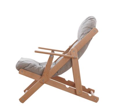 China Quality Assurance Comfortable Lounge Chair Outdoor Leisure Chair Solid Wood Relax Chair for sale