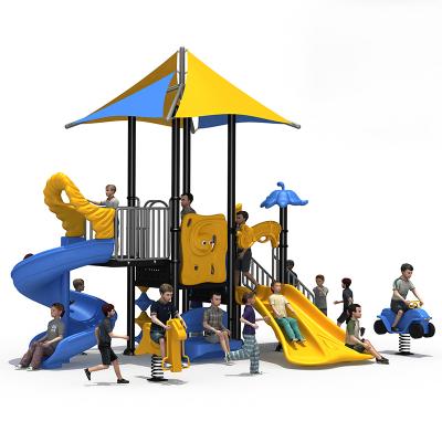 China Grow Children Outdoor Sports Capacity Factory Sale Cheap Outdoor Playground Equipment Directly Commercial Mini Outdoor Plastic Playground Set with Slide and Swing for sale