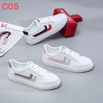 China 2022 Fashion Trend Fiber Sneakers Best Quality Micro Top Stylish Women's White Sports Shoes for sale