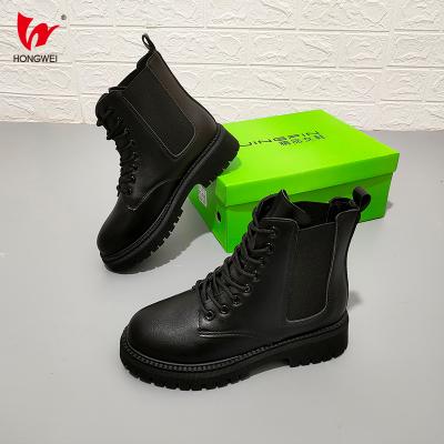 China Fashion Trend Women's Rubber Boots Flat Waterproof Ankle Boots Raining Women Chelsea Boots Boots For Ladies for sale