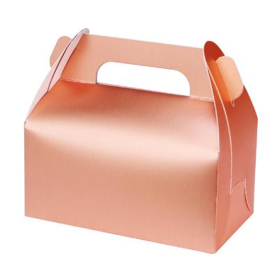 China Factory Made Recycled Materials Factory Custom Cake Wrapping Fancy Paper Fancy Bakery Special Paper Box With Handle for sale