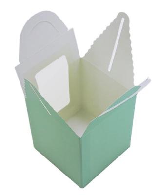 China Recycled Materials Factory Design Window Cardboard Cupcake Direct Biodegradable Recyclable Paper Box With Handle for sale