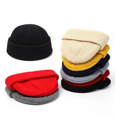 China COMMON Unisex Warm Plain Beanie Warm Cap Winter Hats Solid Color Ski Hat Beanie Customized Double Layer Winter Logo For Men for sale