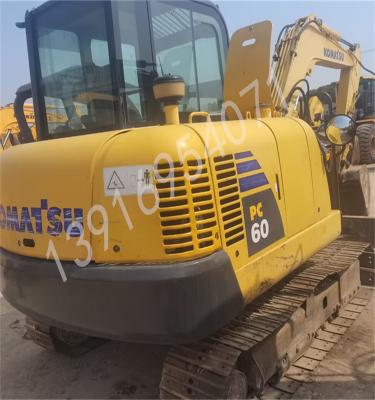 China Factory selling KOMATSU PC60 excavator at low price in stock for small scale agricultural use, 6 ton crawler excavator hook machine for sale