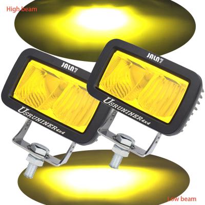 China Universal ATV 4X4 MOTO 3 Inch Auxiliary Lamp 20W Beam LED Light Car Motorcycle Yellow White Lens Bulb Pod High Low Yellow White JALN7 for sale