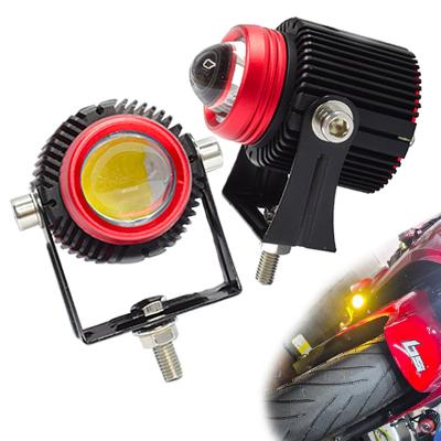 China JALN7 ATV Motorcycle LED Headlight Dual Color Hi/Lo Beam ATV UTV Car Spot Mini Lens Lamp Headlight Fog Lamp Yellow White Yellow MOTO for sale