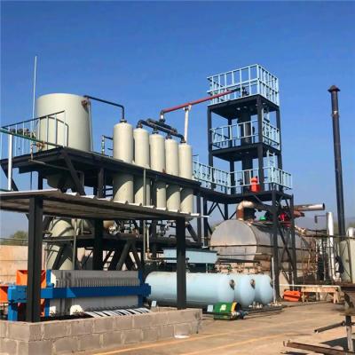 China Mini Oil Refinery To Make Clean Diesel From Used Oil，5Ton Used Car Oil Distillation Refinery Machine for sale