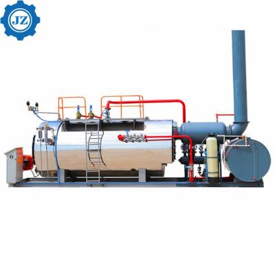 China 1,5 toneladas 100hp 1500 kilogramos de gas combustible, aceite, combustible dual empaquetaron la caldera de vapor con la hornilla europea en venta