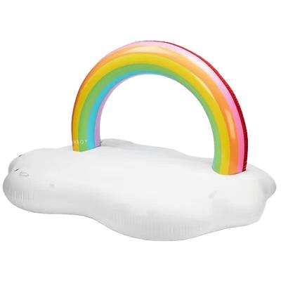 China Viable Inflatable Bar Stand Inflatable Cup Holder Water Cloud Rainbow Beverage Salad Fruit Serving Bar Pool Float Party Props for sale