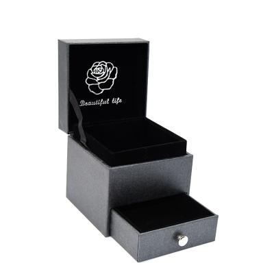 China Custom Double Layer Recyclable Luxury Large Gift Box Valentine's Day Packaging Jewelry Packaging Box With Rose Flower Packaging for sale