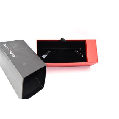 China OEM Recyclable Eyewear Box Wholesale Supplier Custom Drawer Paper Boxes Pocket Sunglass Packing Box With Your Own Logo Printed for sale