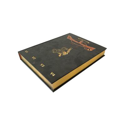 China Education Customized Design Printing Gold Foil Logo Yearbook Case Bound Hardcover Book With Gold Edge for sale