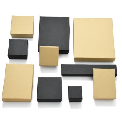 China Retangle Shape Manufacturer Wholesale Multiple Specifications Square Kraft Paper Jewel Box With Lid for sale