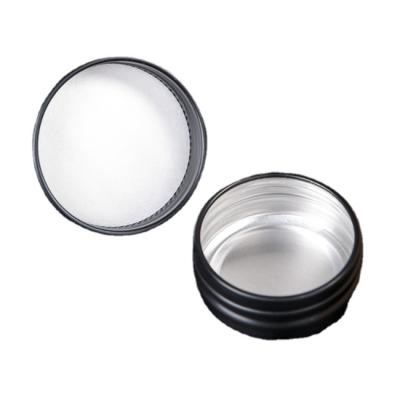 China Modern Luxury Low Price Empty Round Black Aluminum Cosmetic Storage Container 10g Metal Cream Jar for sale