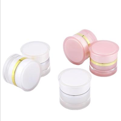 China Viable Popular Colored Round Plastic Cosmetic Container Body Face Cream Jar for sale