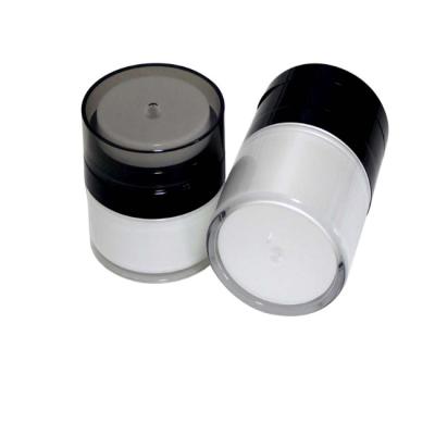 China High Grade Double Wall Eye Sustainable Luxury Acrylic Cream Container Airless Cosmetic Cream Jar for sale