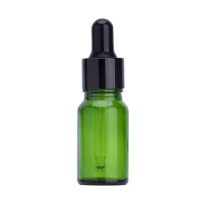 China Viable Luxury Cosmetic Skin Care Packaging 30ml 50ml Green Essential Oil Dropper Bottles for sale