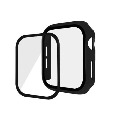 China Full Plastic Hot Selling Clear Tempered Glass Cover Watch Case For Apple Watch Cover 38mm 42mm 40mm 44mm for sale