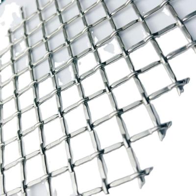 China Plain Weave Room Divider Aisi304 Square Weave Wire Mesh , Crimped Type Architectural Wire Mesh for sale